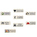 Collection of Scottish castle-themed bricks on a white background - Image