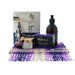 Gifting set with Highland Lavender soap, candle, and blanket on a white background - Image