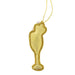Back of the Champagne decoration showing plush gold fabric.  - Image