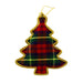 Back of the Christmas Tree decoration showing red and green tartan fabric.  - Image