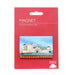 Edinburgh Castle magnet on red card against a white background - Image