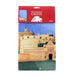 T-Towel of Edinburgh Castle with castle illustration and red labelled packaging - Image
