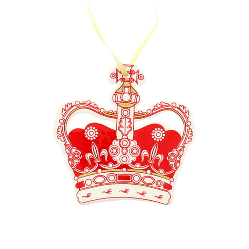 ceramic hanging decoration in the shape of the royal crown.  - Image