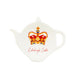 Tea bag with a colorful crown design and 'Edinburgh Castle' text on a white background - Image