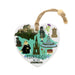 Heart-shaped decoration with Edinburgh landmarks and text on a white background - Image