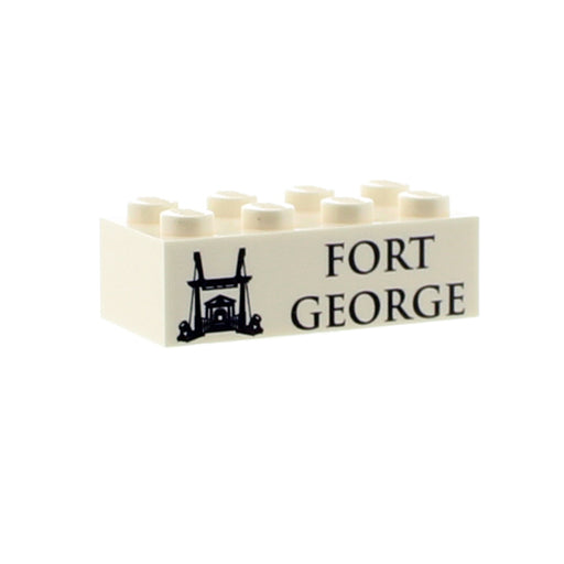 White brick with 'Fort George' text and black logo on a white background - Image