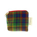 Tartan pouch with red zipper on a white background - Image