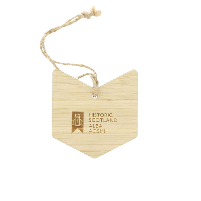 back of chevron decoration with Historic Scotland logo and text - Image