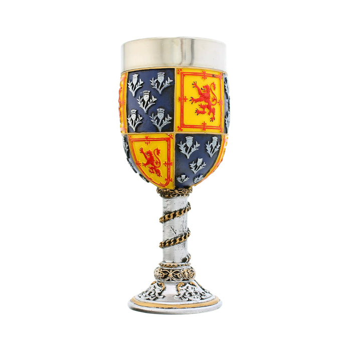 Decorative goblet with heraldic design on a white background - Image