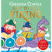 Book cover of 'How to Be a Viking' by Cressida Cowell with colorful illustrations of characters on a green background. - Image