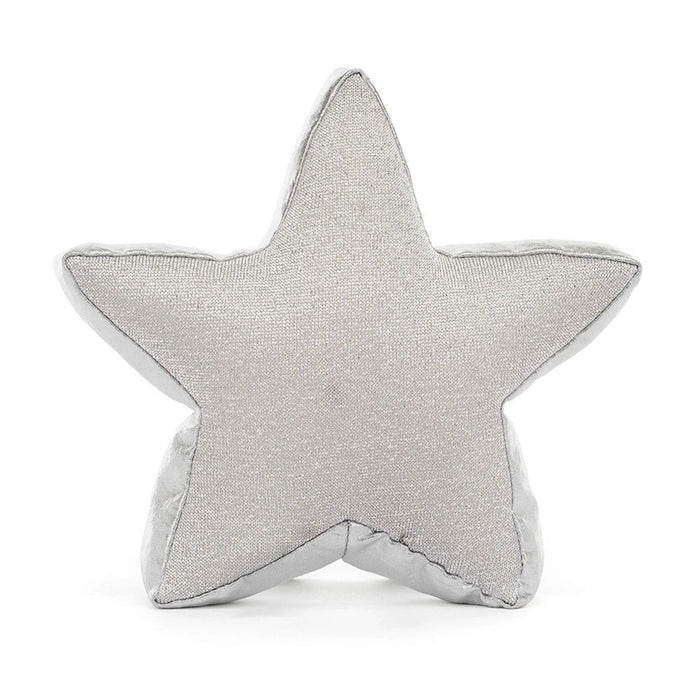 Back of a silver star plush soft toy  - Image