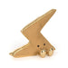Gold lightening bolt with smiley face against a white background - Image