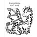 Black and white dragon illustration with text 'Dragons like me aren't scary!' on a white background - Image