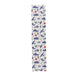 Bookmark featuring a repeating military-themed pattern of navy blue aircraft, tanks, trucks, olive green insignias, and small red stars on a white background. - Image