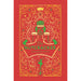 Book cover of 'The Nutcracker' with decorative elements on a red background - Image