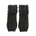 Pair of dark green knitted arm warmers on a white background - Image