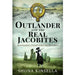 Book cover of 'Outlander and the Real Jacobites' with a historical figure and landscape. - Image