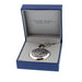 Silver thistle print pocket watch in a blue presentation box - Image