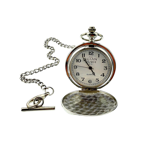 Pocket watch with chain on a white background - Image