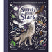 Book cover of Secrets with the stars features a howling wolf and night animals against a night sky.  - Image