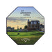 Hexagonal shaped box with an image of St Andrews Links Golf course  - Image