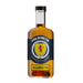 Bottle of Whisky with the official National Scotland football Team emblem and blue label. - Image