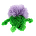 Green plush toy with a purple fuzzy top resembling a thistle on a white background - Image