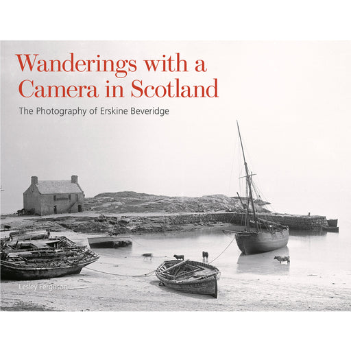 Front cover of Wanderings with a camera features a greyscale image of a Scottish rural landscape - Image