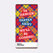 Quirky Chocolate bar with tartan design and text on a white background - Image