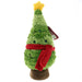 Plush Christmas tree toy with a red scarf and yellow star on a white background - Image