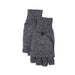 grey thermal fingerless gloves with fold over mitten front