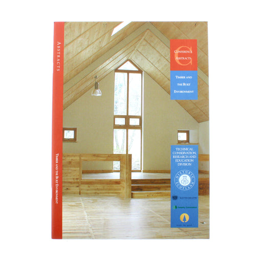 front cover of timber and the built environment showing large empty room with timber walls and ceiling