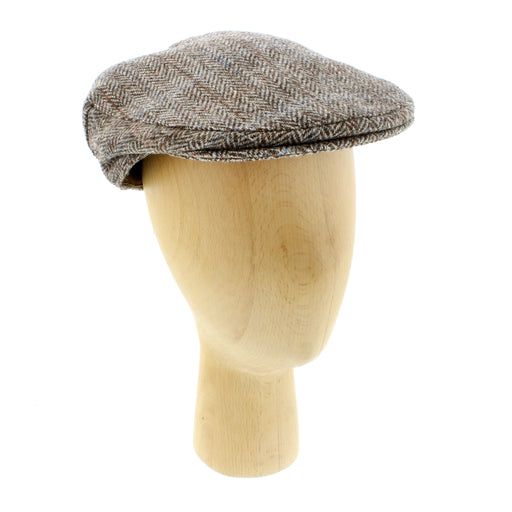 jacob wool tweed flat cap shown on model mannequin head