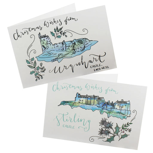 stirling and urquhart castle christmas cards sold as pack