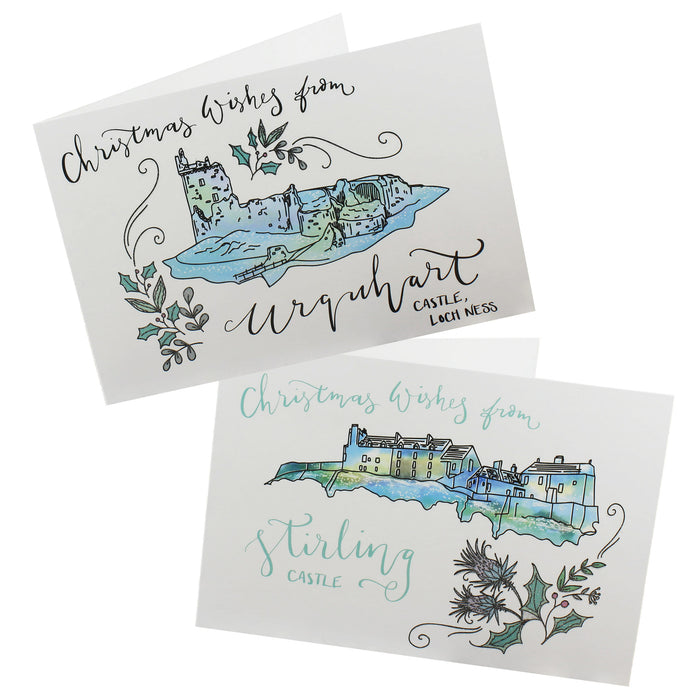 stirling and urquhart castle christmas cards sold as pack