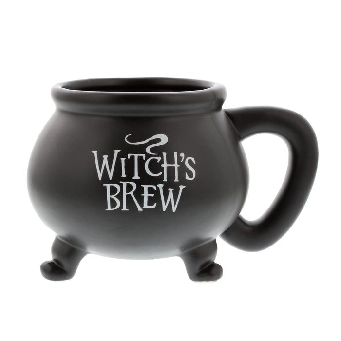 Black witches Brew cauldron shaped mug