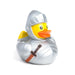 Knight bath Duck with armour on a white background