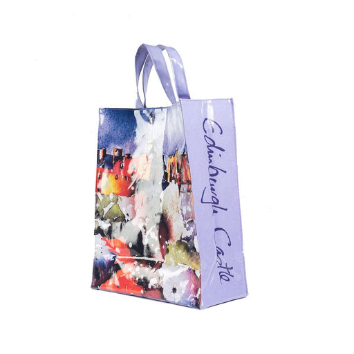 Edinburgh Castle Watercolour PVC shopping bag