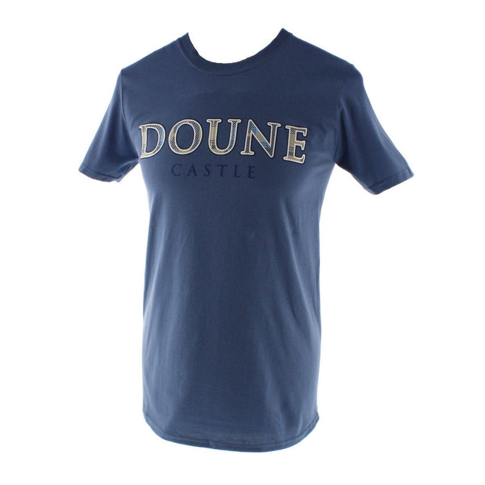 Exclusive Doune Castle t-shirt featuring the Doune Castle tartan.