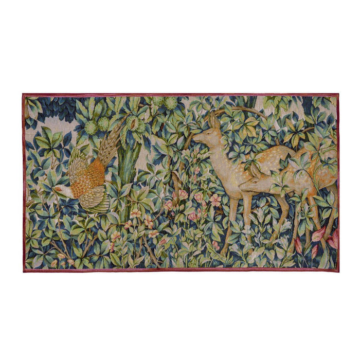The Woodland Pheasant and Deer Tapestry