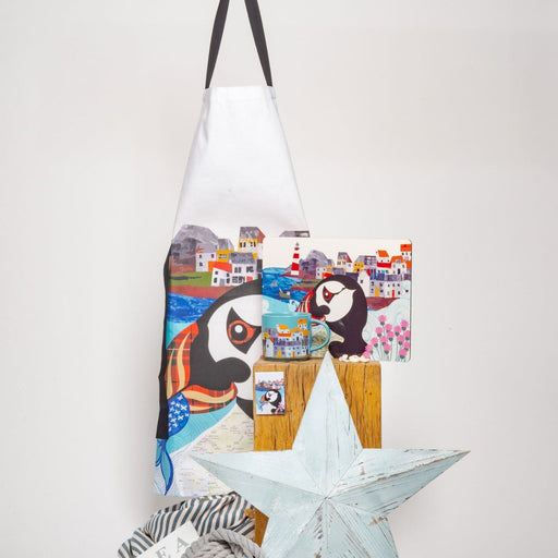 Coast Apron shown with other items from the coast collection