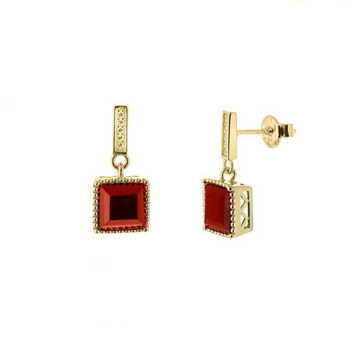 Gold Admiral Garnet Earrings