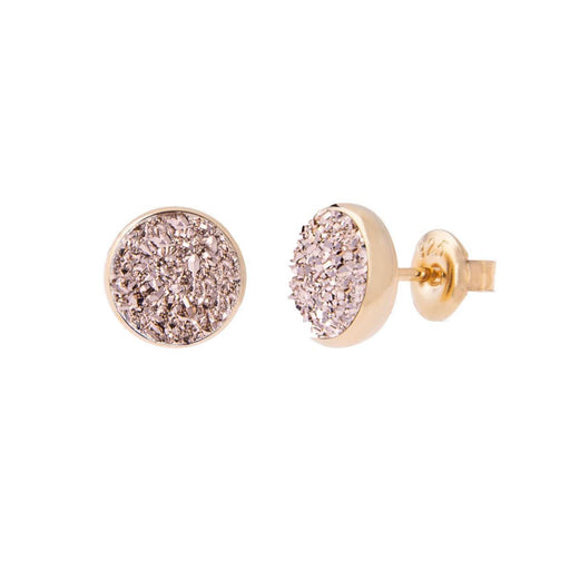 Elara gold stud earrings rose