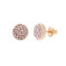 Elara gold stud earrings rose