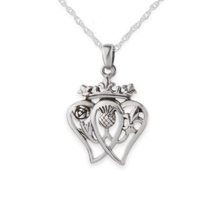 Mary Queen of Scots Twin Heart Necklace