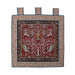 The Tree of Life with Birds Square Tapestry Red