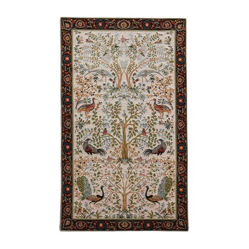 The Tree of Life with Birds Tapestry Pale