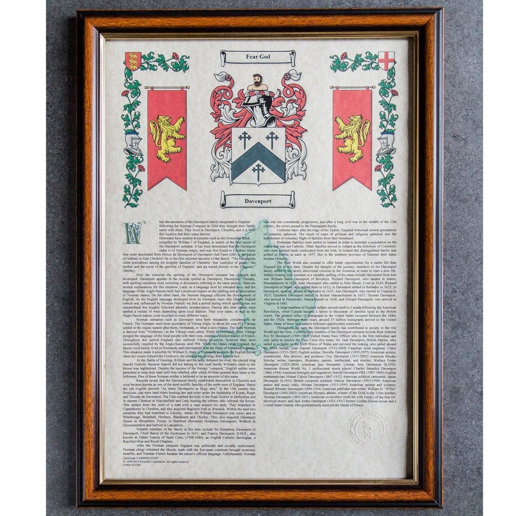 Surname Ridste Surname History Print — Historic Scotland Shop