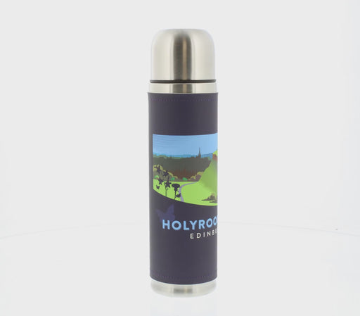 360 view of Holyrood Thermos flask with metal top