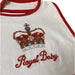 Close up of Royal Baby Bib with Crown